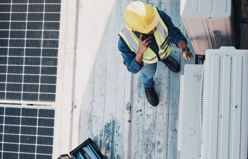 Man working in construction site