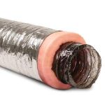 Flexible insulated Duct - MEA Silver Metalized Jacket Air Duct Flexible Pipe Tube (R - 4.2) 5