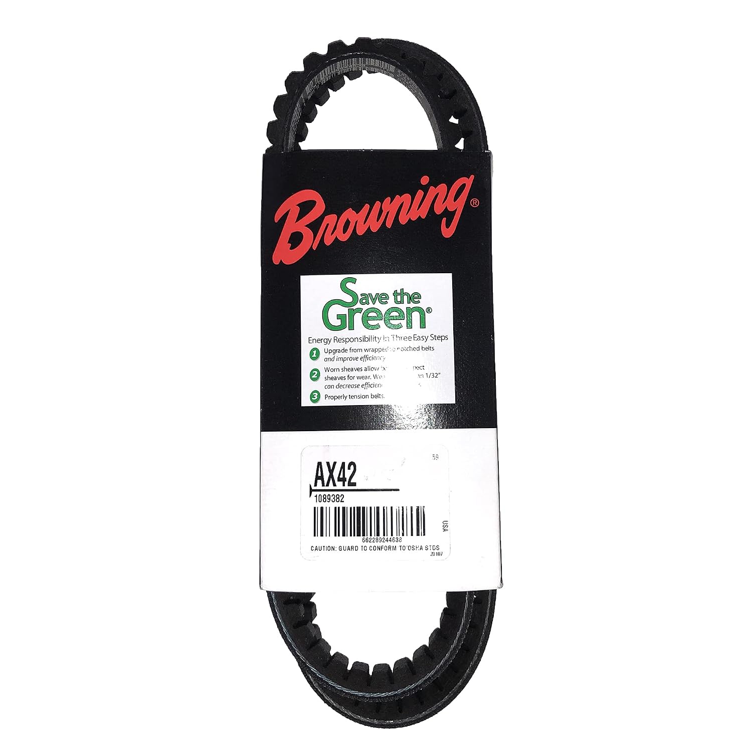 Browning ax42 gripnotch notched v belt ax section