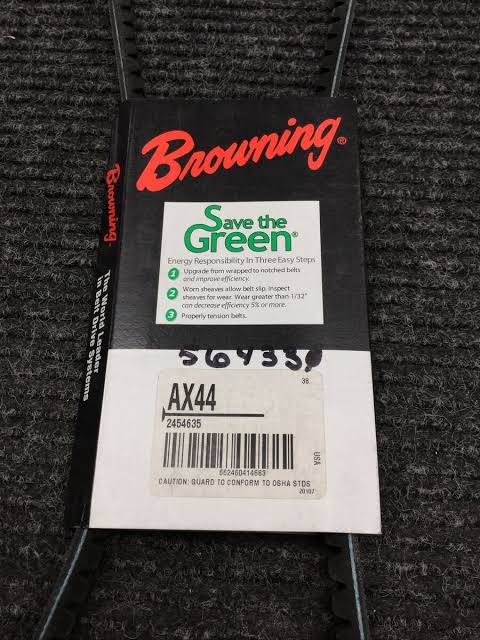 Browning ax44 gripnotch v belt ax section