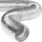 Flexible aluminum air duct pipe 4 inch diameter 150x150