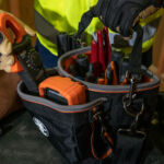 Klein tools 55419sp 14 tradesman pro 14 pocket tool tote bag with shoulder strap4 150x150
