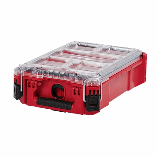 Milwaukee 48 22 8435 packout compact organizer 5 removable bins — red black