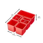 Milwaukee 48 22 8435 packout compact organizer 5 removable bins — red black6 150x150