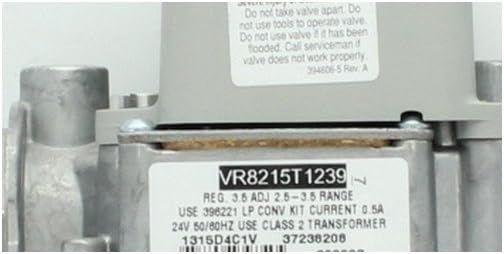 Reznor 260603 honeywell vr8215t1239 direct ignition natural gas valve