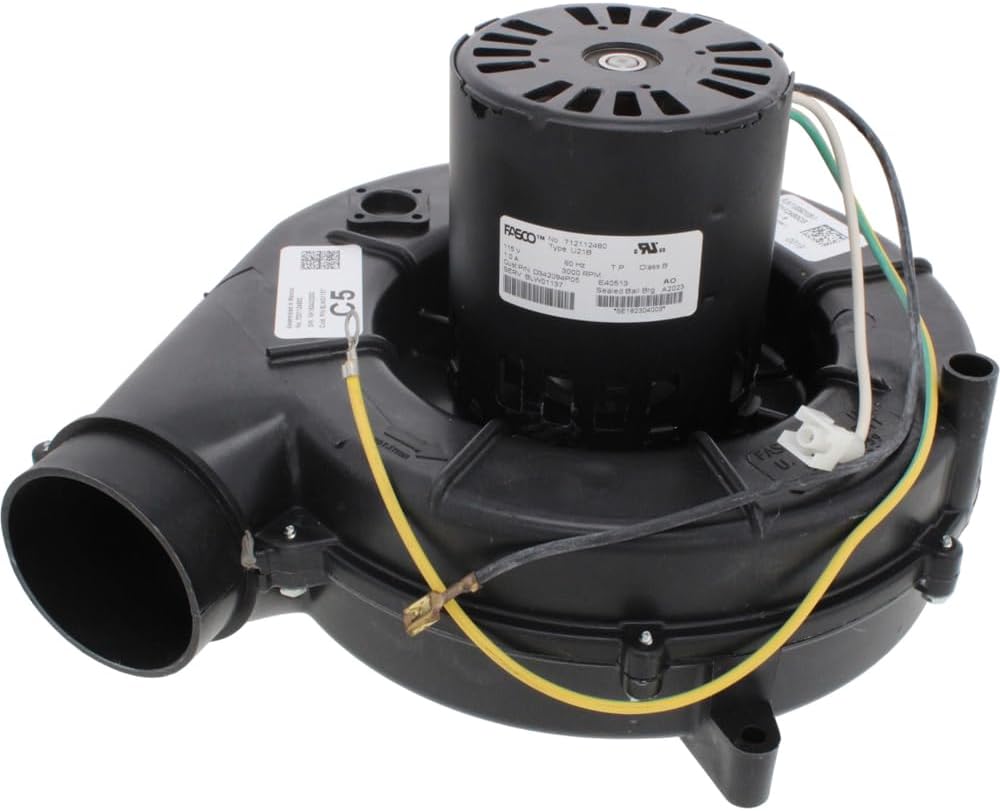 Trane blw01137 furnace draft inducer blower motor assembly 1 stage 115v 3000 rpm