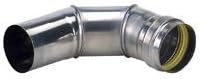 Z flex z vent 2sveewcf0490 4 inch stainless steel 90 degree single wall vent elbow