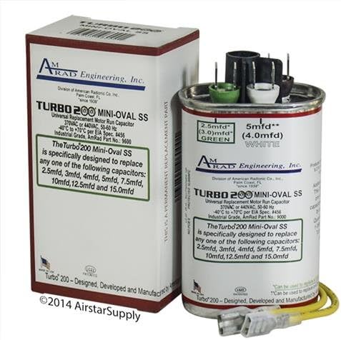 Amrad turbo mini oval universal motor run capacitor