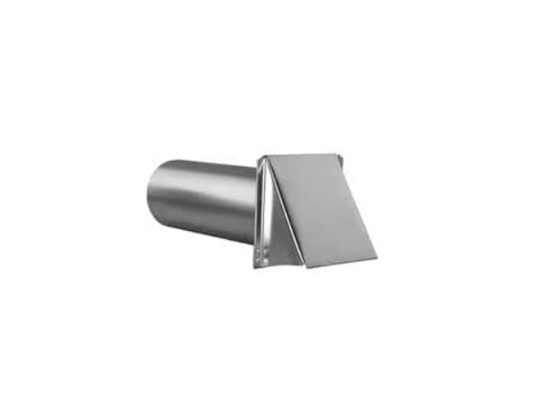 Famco hwhg4 4 inch galvanized steel hooded wall vent cap with screen damper