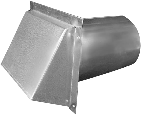 Famco hwhg5 5 inch galvanized steel hooded wall vent cap with screen damper