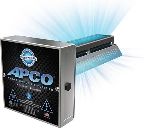Fresh aire uv apco tuv apco er2 in duct whole house air purifier 18 32 vac 2 year lamp2