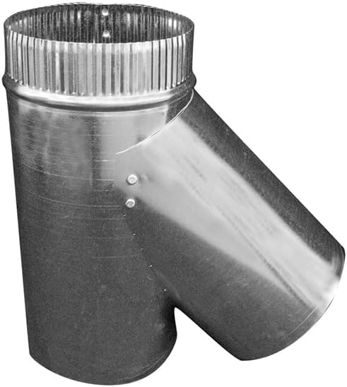 Generic galvanized steel 45 degree hvac duct wye
