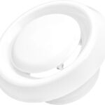Hvac premium over sized 5 inch round plastic louver vent grille cover — white2 150x150