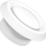 Hvac premium over sized 5 inch round plastic louver vent grille cover — white3 150x150