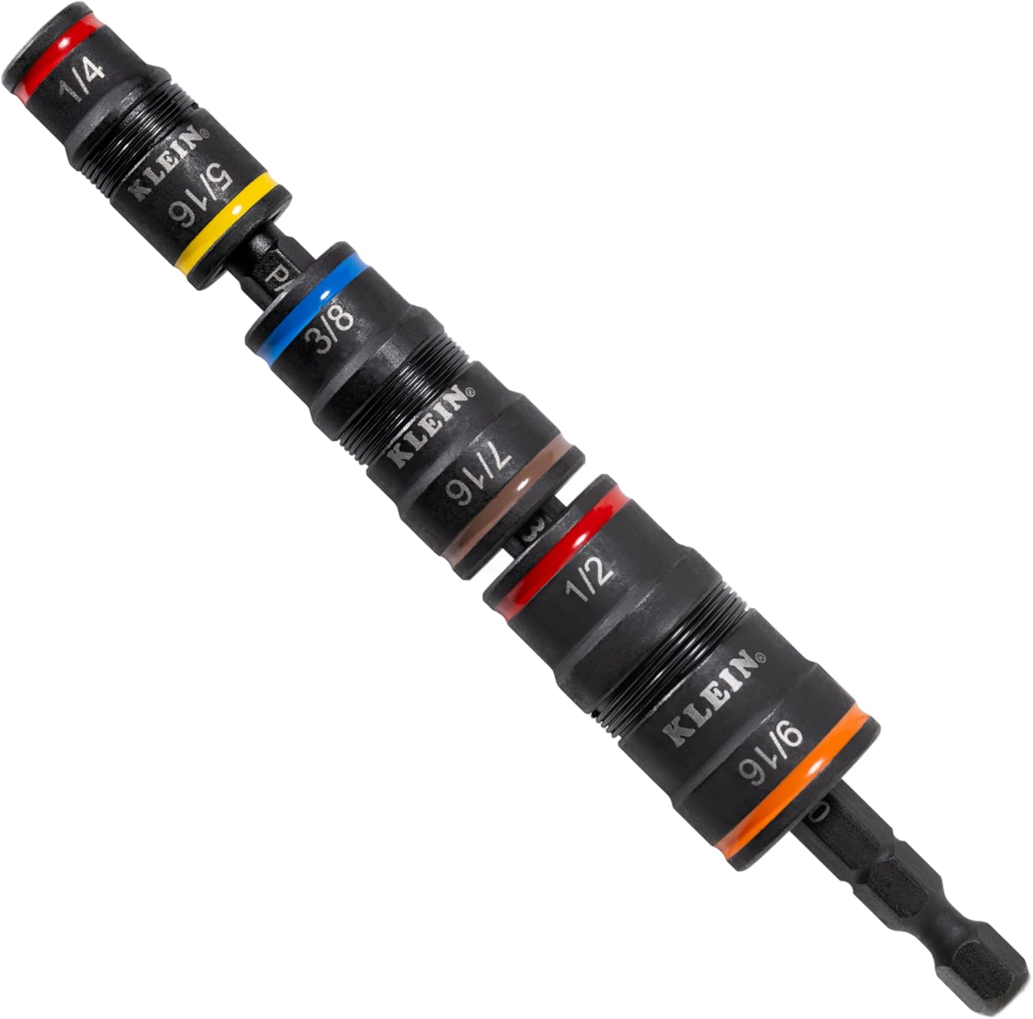 Klein tools 7 in 1 impact rated flip socket set with 5 inch shaft