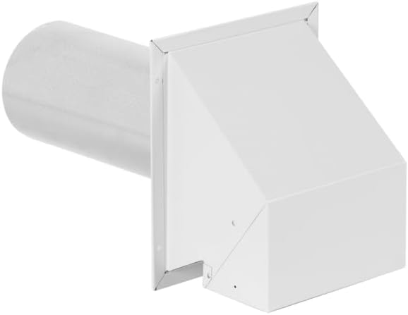 Dundas jafine promax series 4 inch white galvanized steel wall exhaust vent hood