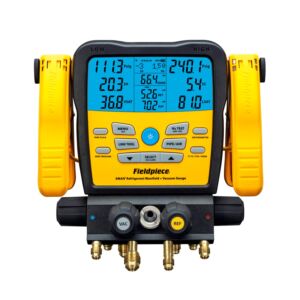 Fieldpiece sman series 4 valve wireless digital refrigerant manifold with micron gauge 300x300