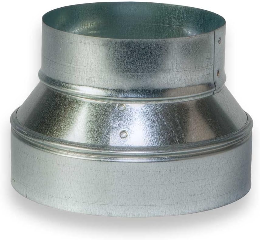 Hvac premium galvanized steel round duct pipe reducer increaser